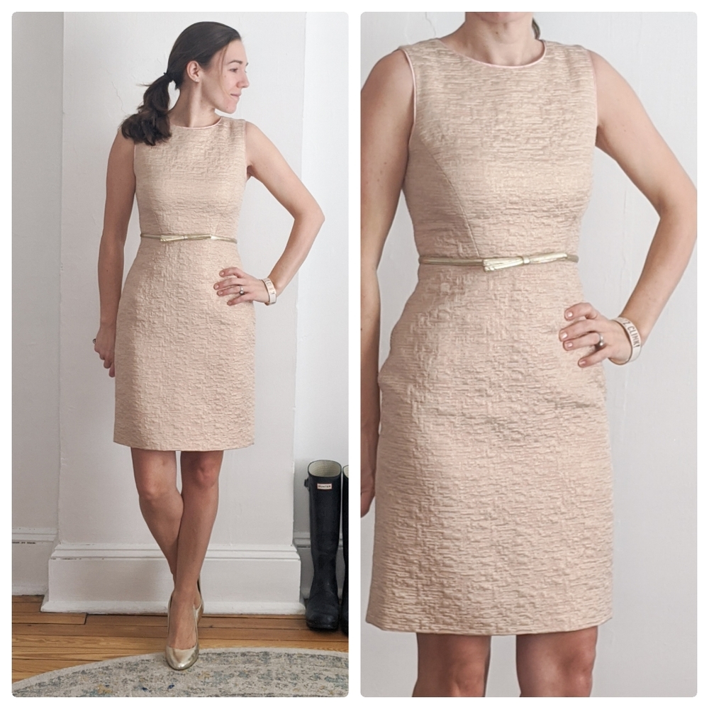 EUC Kate Spade Della Dress pink rose gold shift